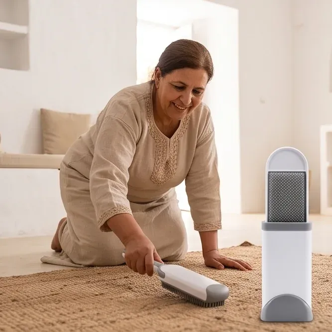 Une brosse pratique pour les tapis et la maison.