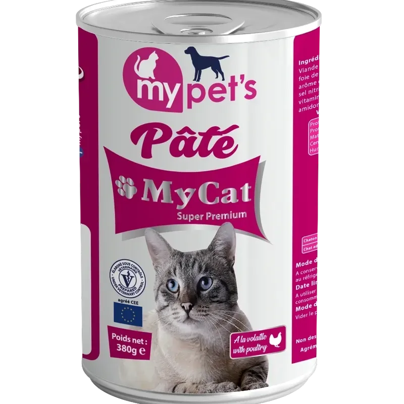My Cat Pâté Super Premium بالدجاج عبوة من 4 علب