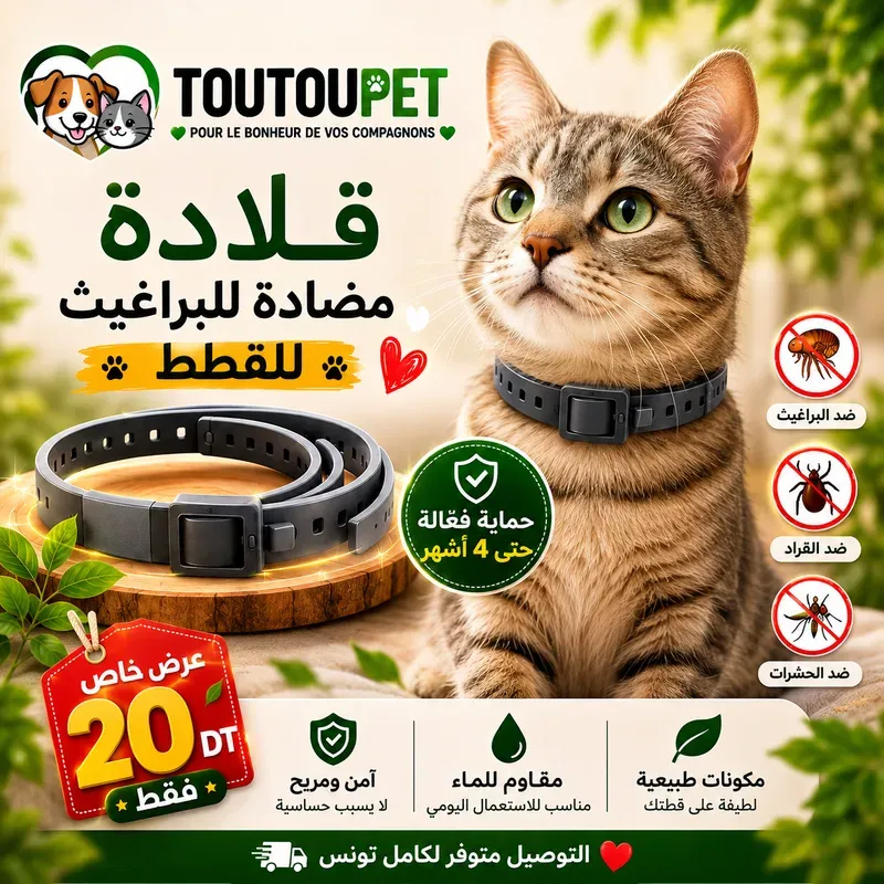 قلادة طبيعية فعّالة وآمنة للقطط — TOUTOUPET
