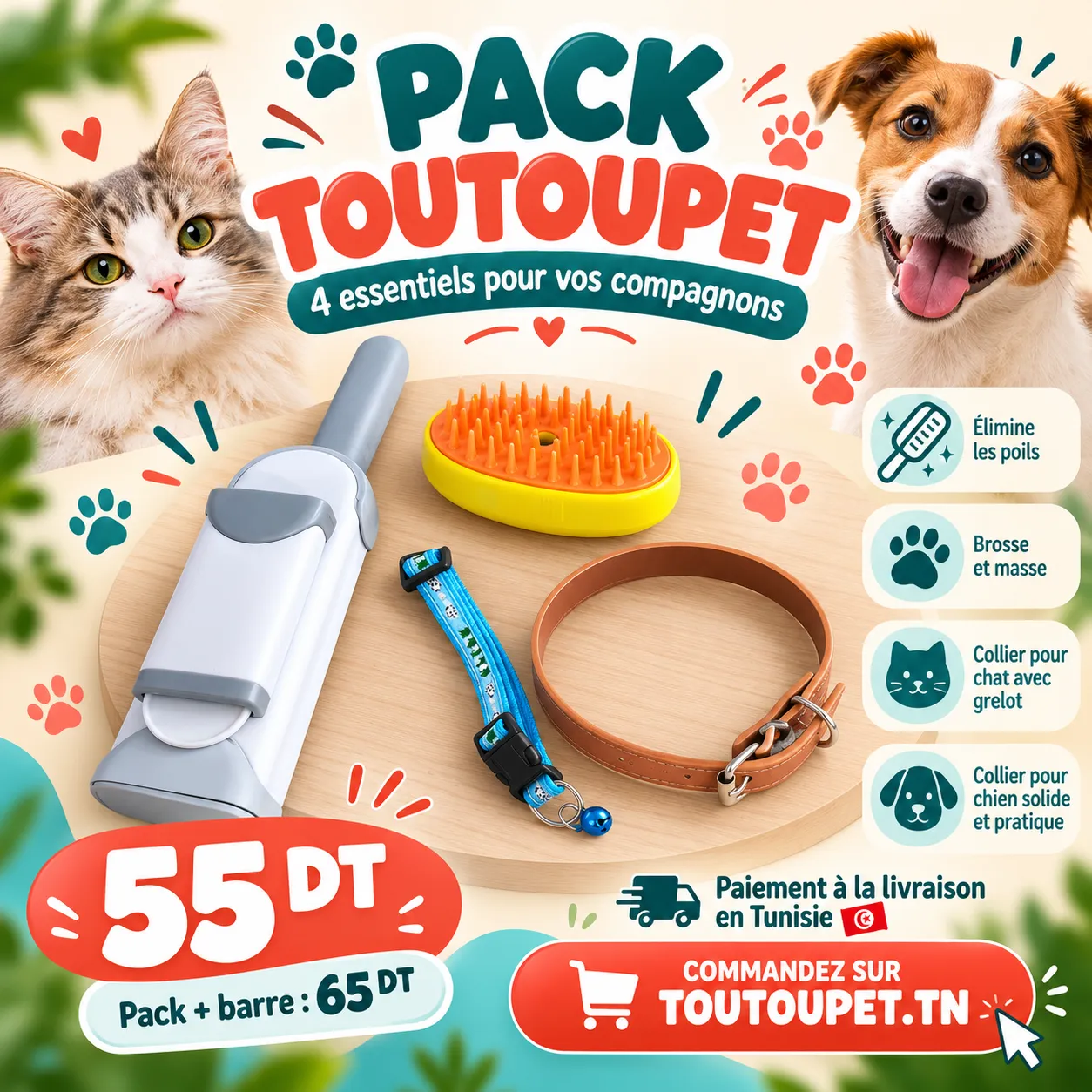 Pack Accessoires Chat & Chien — TOUTOUPET